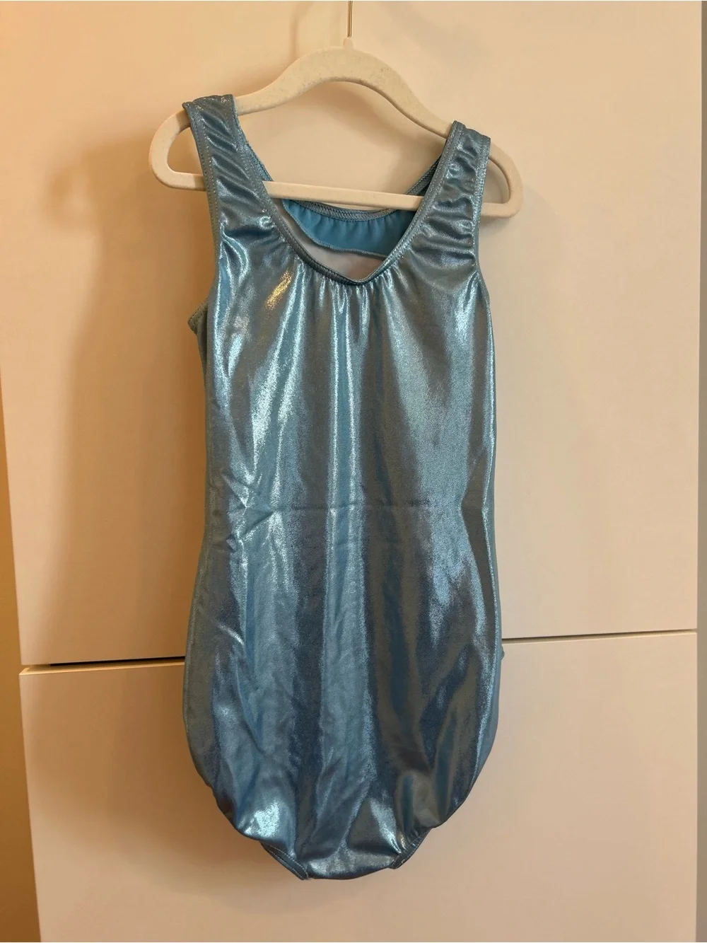 balera Shiny Light Blue and Silver Dance |Gymnastics Leotard - LC